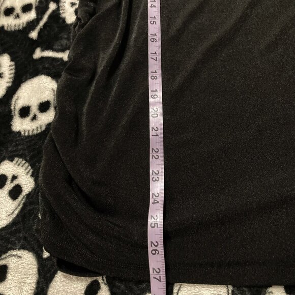 GRAND BEACH CLUB Black plus-size keyhole neckline short-sleeve top 2X XXL shirt - Picture 7 of 15